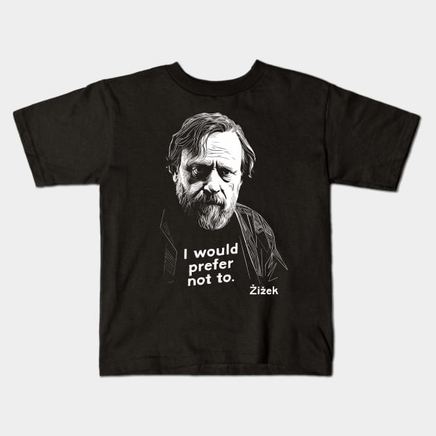 Slavoj Žižek /  Retro Styled Fan Design Kids T-Shirt by DankFutura